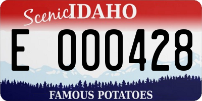 ID license plate E000428