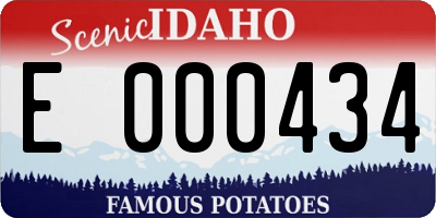 ID license plate E000434