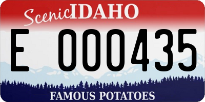 ID license plate E000435