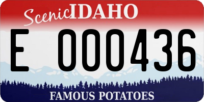 ID license plate E000436