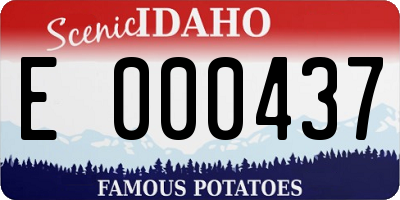 ID license plate E000437