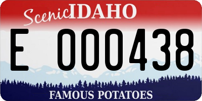 ID license plate E000438