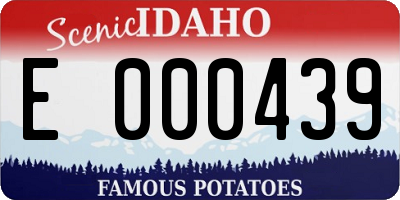 ID license plate E000439