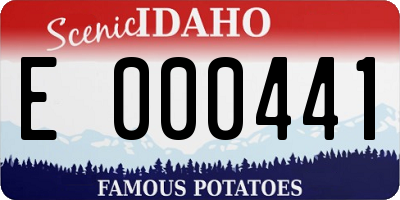 ID license plate E000441