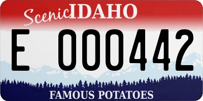 ID license plate E000442