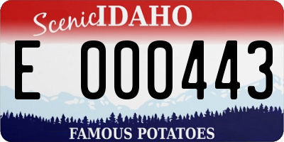 ID license plate E000443