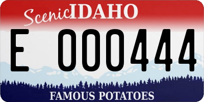 ID license plate E000444