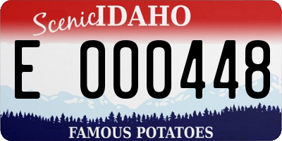 ID license plate E000448
