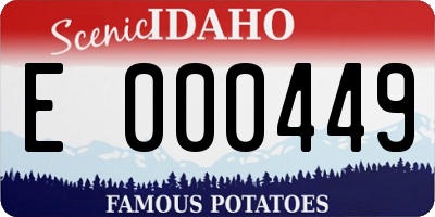 ID license plate E000449