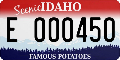 ID license plate E000450