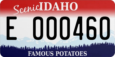 ID license plate E000460