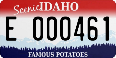 ID license plate E000461