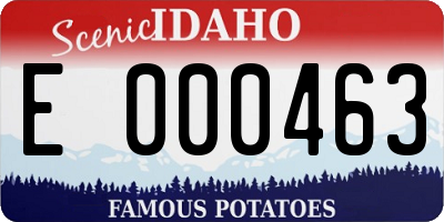 ID license plate E000463
