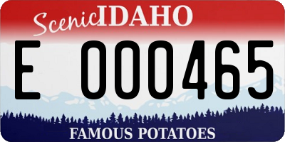 ID license plate E000465