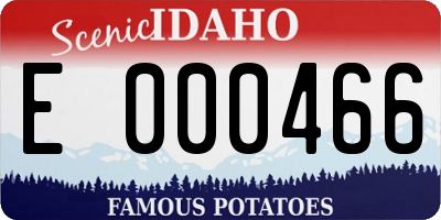 ID license plate E000466