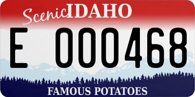 ID license plate E000468