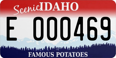 ID license plate E000469