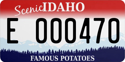 ID license plate E000470