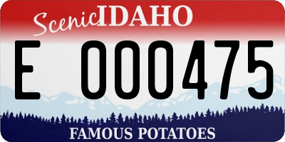 ID license plate E000475