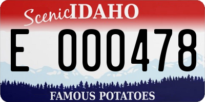 ID license plate E000478