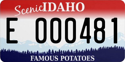 ID license plate E000481