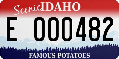 ID license plate E000482