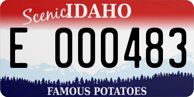 ID license plate E000483