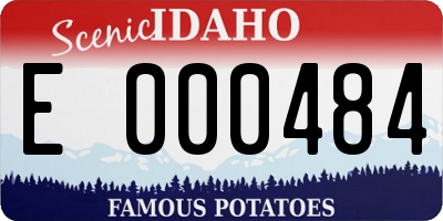 ID license plate E000484