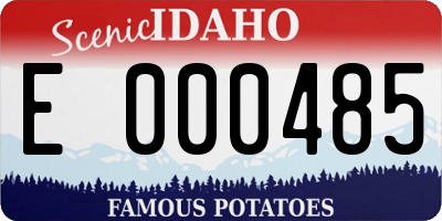 ID license plate E000485