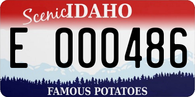 ID license plate E000486