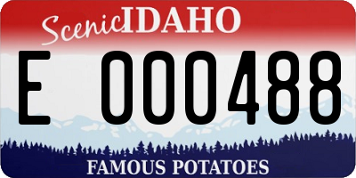 ID license plate E000488