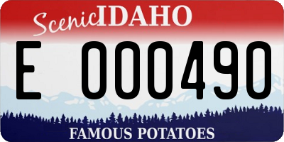 ID license plate E000490