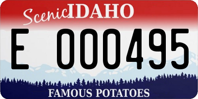 ID license plate E000495