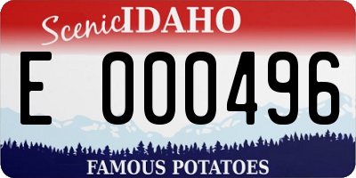 ID license plate E000496