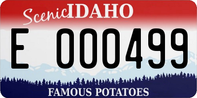 ID license plate E000499