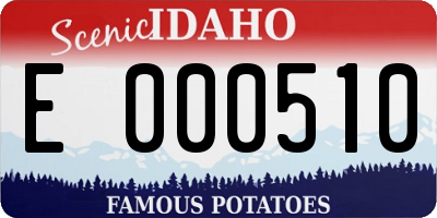 ID license plate E000510