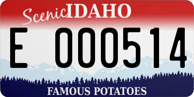 ID license plate E000514