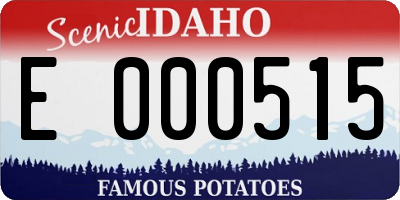 ID license plate E000515