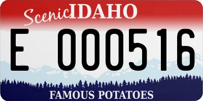 ID license plate E000516