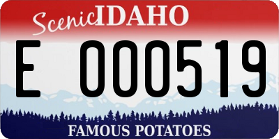ID license plate E000519