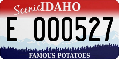 ID license plate E000527