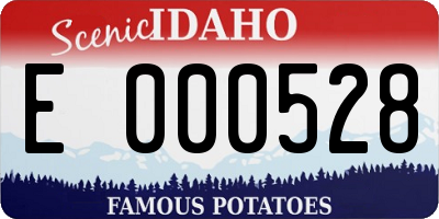 ID license plate E000528