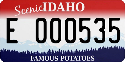 ID license plate E000535
