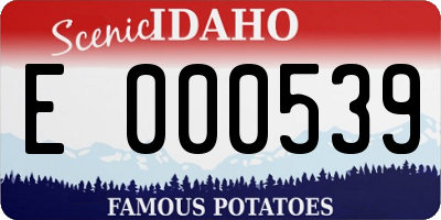 ID license plate E000539