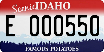 ID license plate E000550