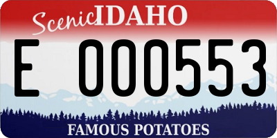 ID license plate E000553