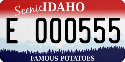 ID license plate E000555