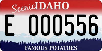 ID license plate E000556