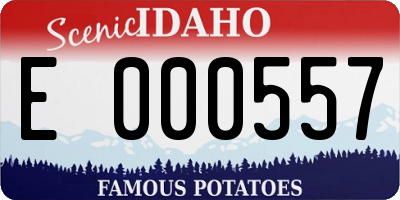 ID license plate E000557