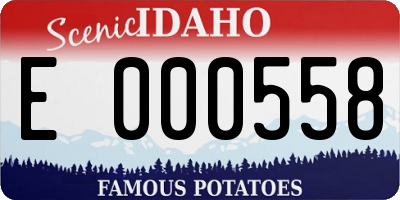 ID license plate E000558